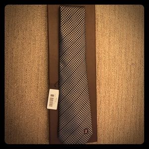 Louis Vuitton black/gray checkers tie